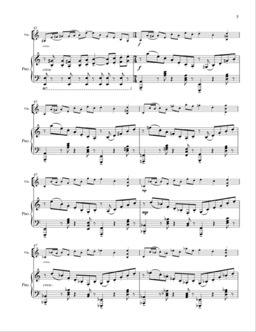Sonata for Violin and Piano Violin scores gallery preview page 5