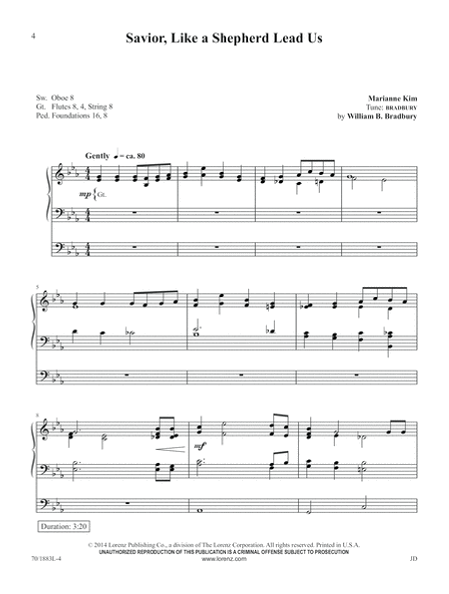Jazz Hymns and Spiritual Songs Organ scores gallery preview page 4
