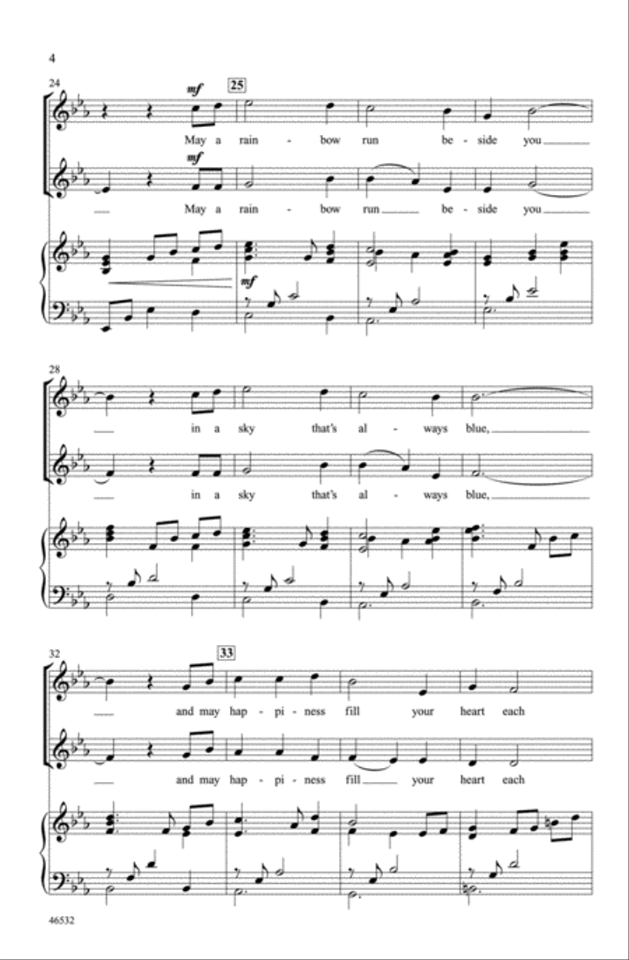 May a Rainbow Run Beside You Choir scores gallery preview page 3