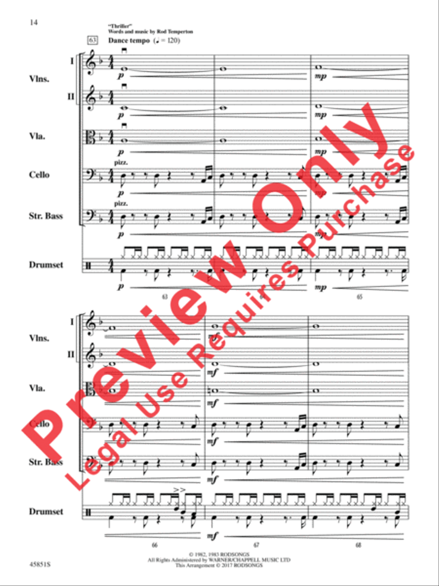 A Halloween Thriller String Orchestra scores gallery preview page 14