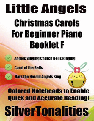 Book cover for Little Angels Christmas Carols for Beginner Piano Booklet F