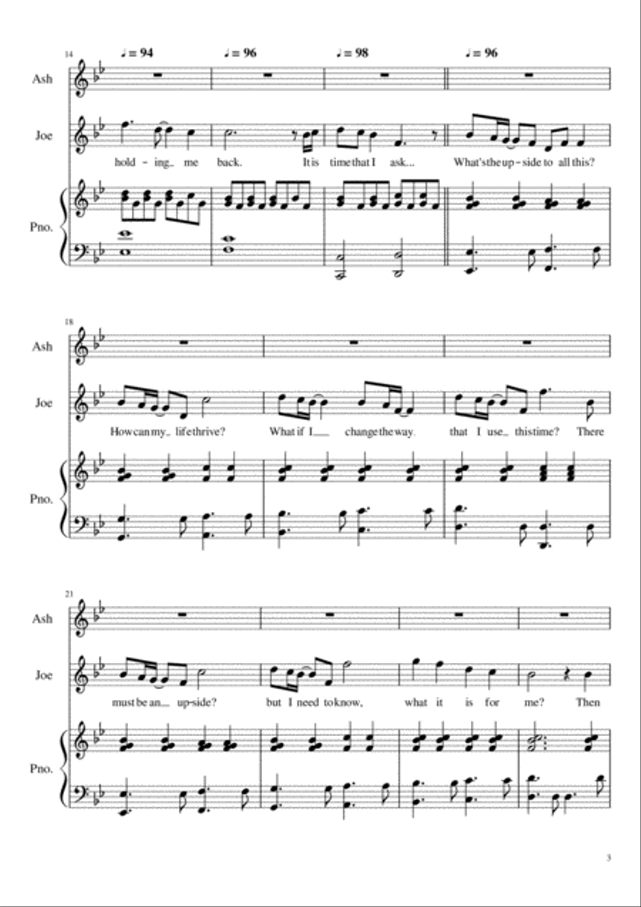 The Man I Want to Be Piano scores gallery preview page 3