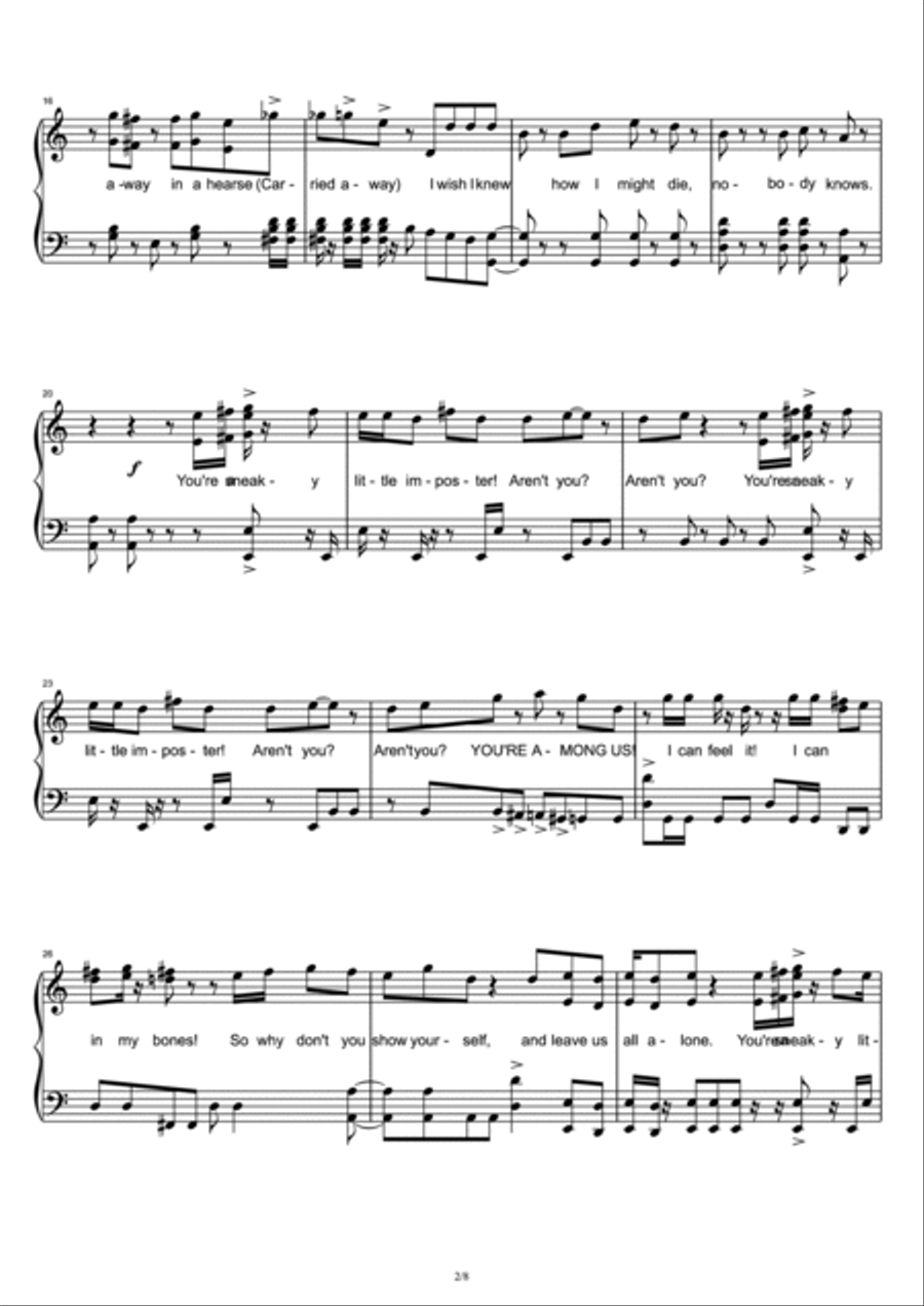Show Yourself Piano Solo scores gallery preview page 2