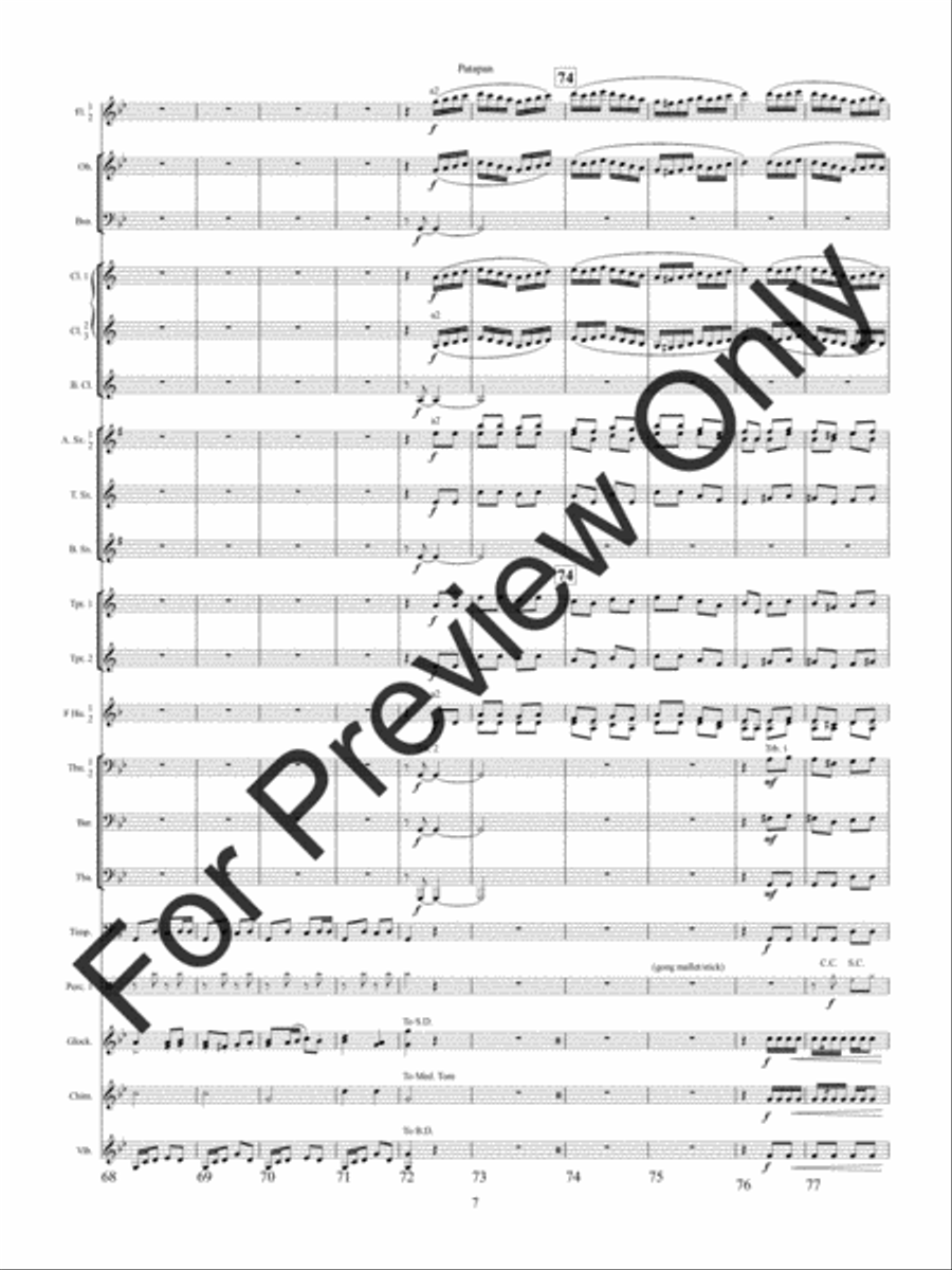 Patapan (Score) Concert Band scores gallery preview page 10