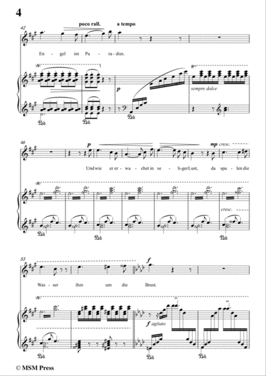 Liszt-Der fischerknabe in F Major,for Voice and Piano Voice Solo scores gallery preview page 6