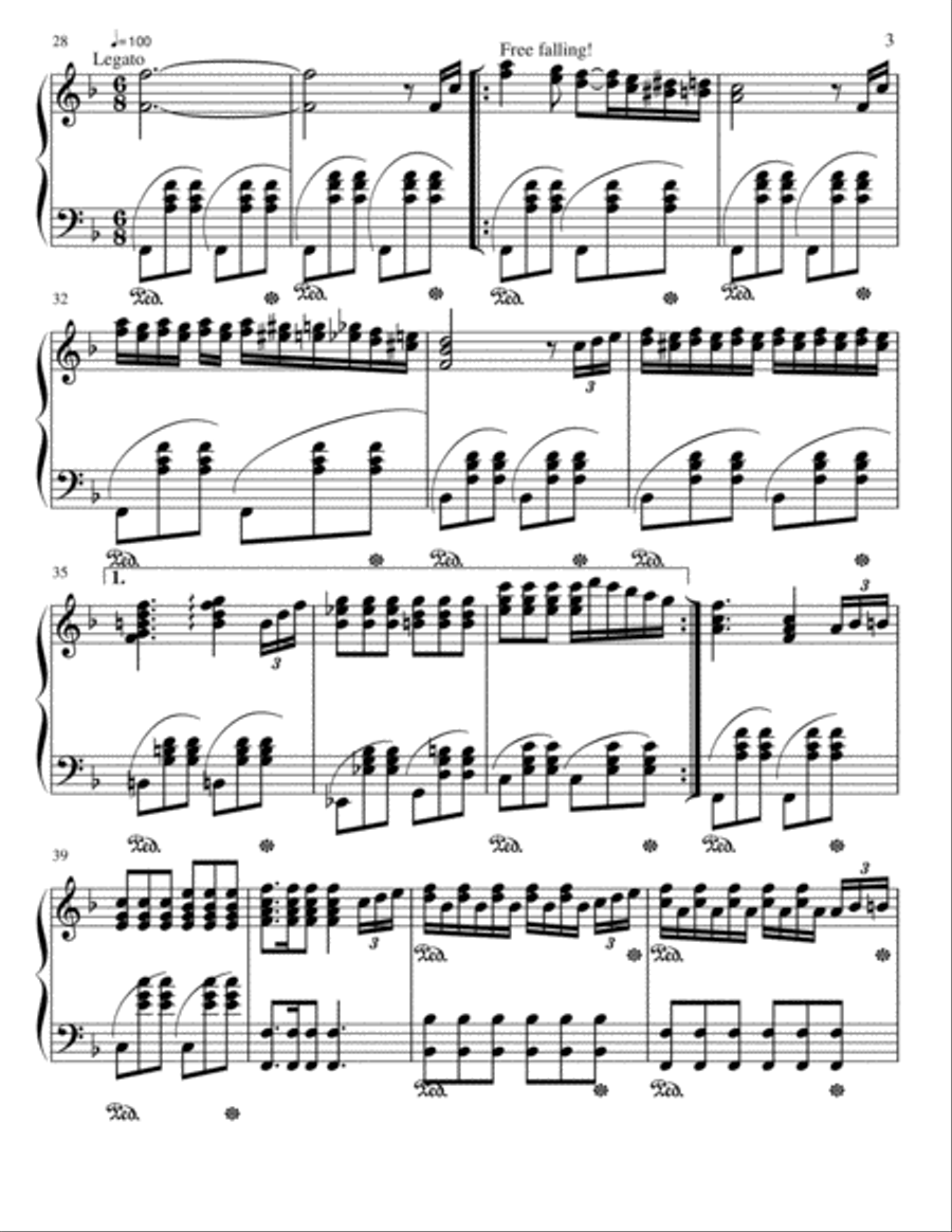 Caduta Libera Piano Solo scores gallery preview page 3