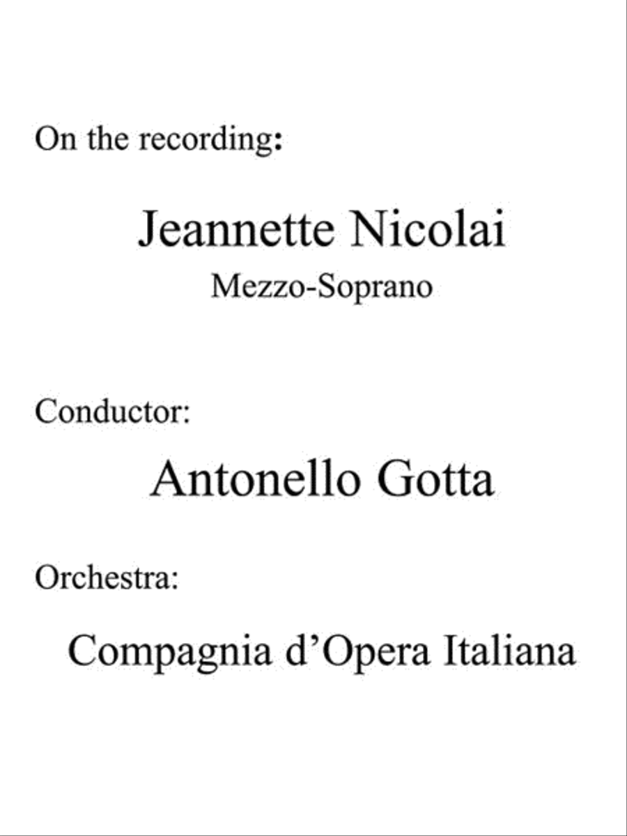 Cantolopera: Arias for Mezzo-Soprano - Volume 1 image number null