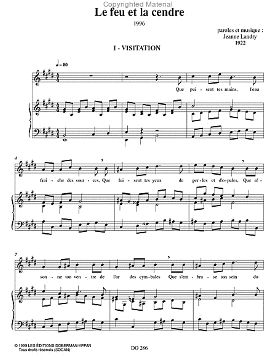 Le feu et la cendre Voice Solo scores gallery preview page 2