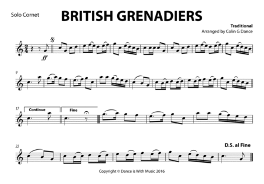 British Grenadiers - March Brass Band scores gallery preview page 5
