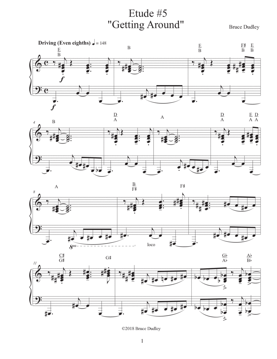 Getting Around - Etude #5 Piano Method scores gallery preview page 1