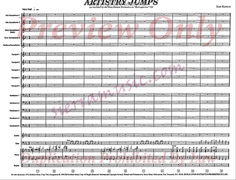 Artistry Jumps Artistry Jumps Jazz Ensemble scores gallery preview page 2