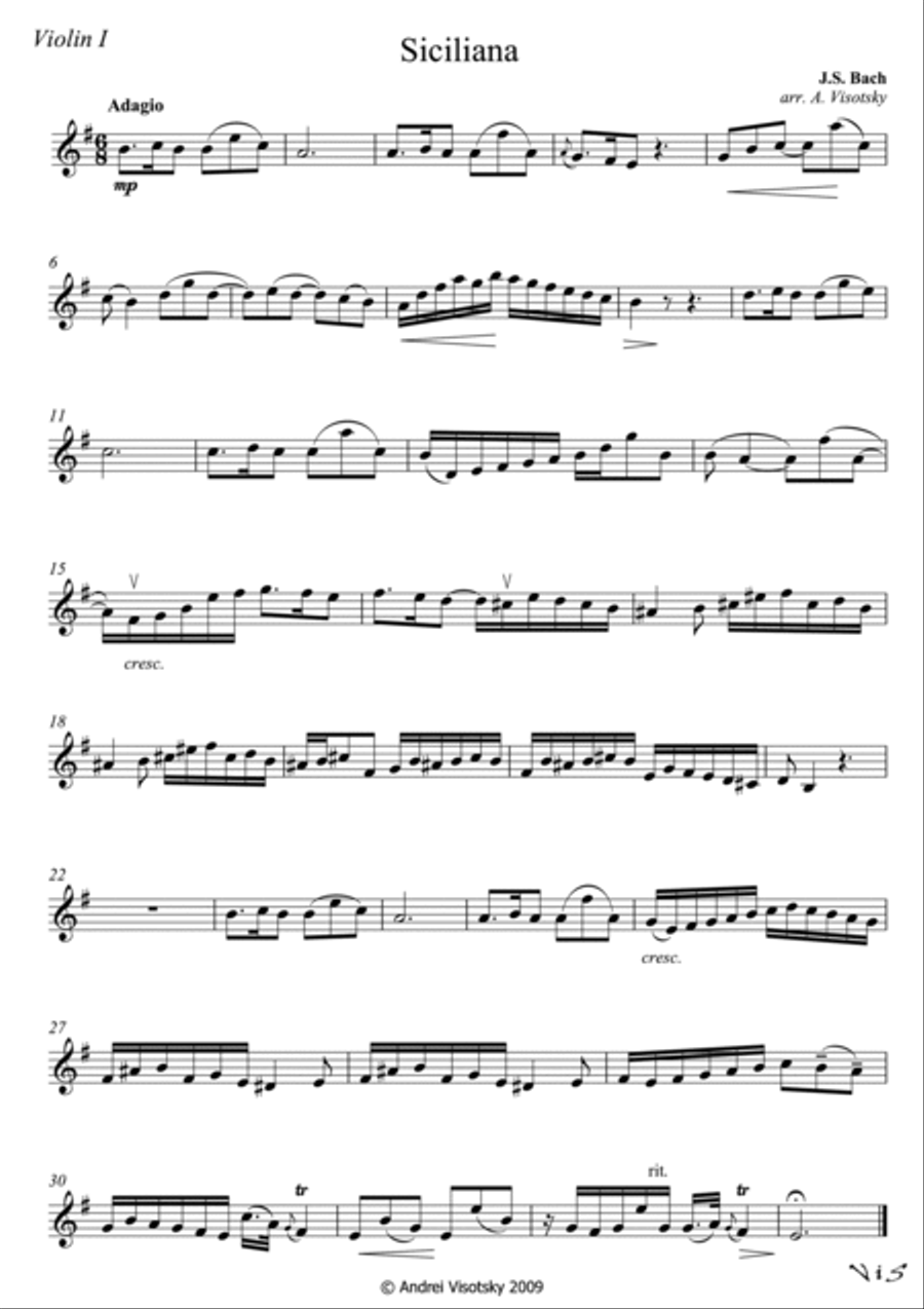 Siciliana Siciliana String Quartet scores gallery preview page 4