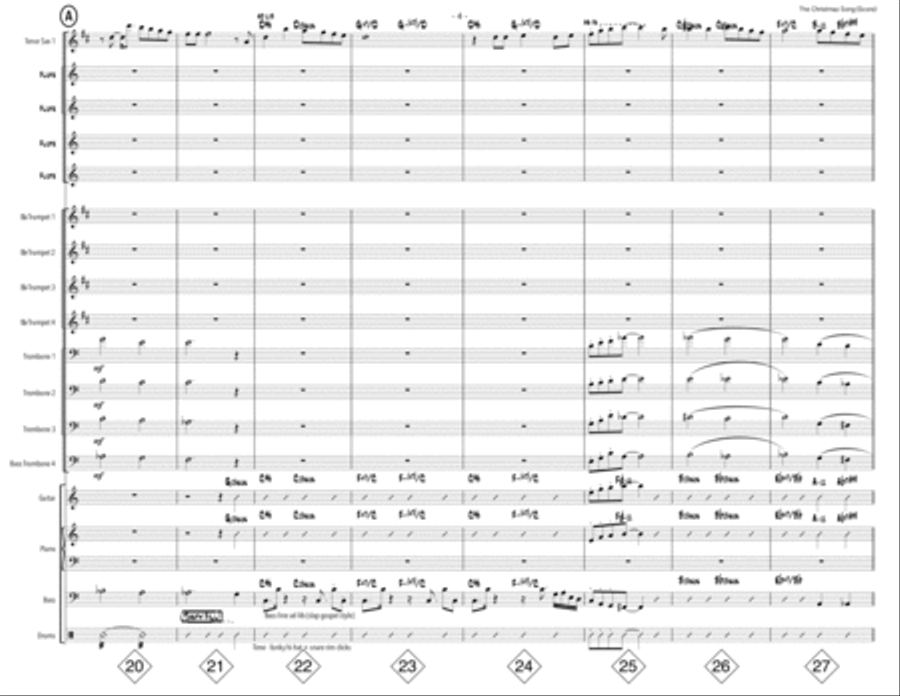 The Christmas Song (chestnuts Roasting On An Open Fire) Large Ensemble scores gallery preview page 4