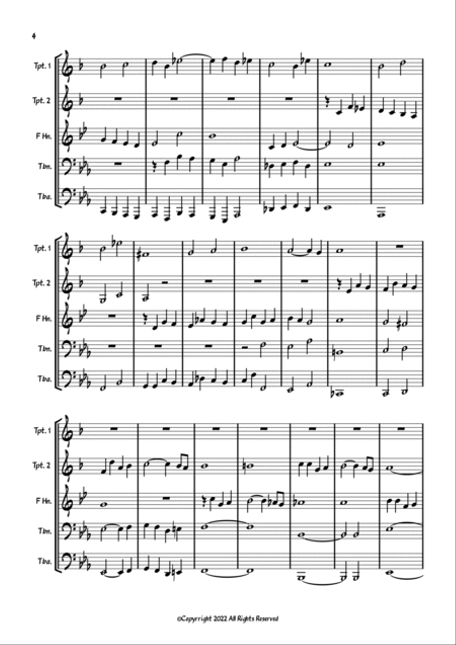 Messiah 2.25 (And With His Stripes We Are Healed) Brass Ensemble scores gallery preview page 4