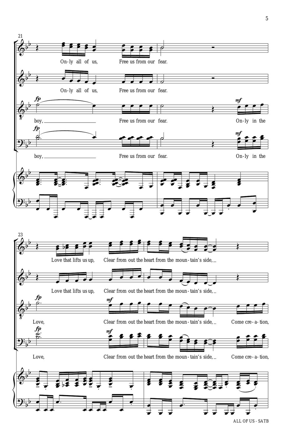 All Of Us All Of Us 4-Part scores gallery preview page 5