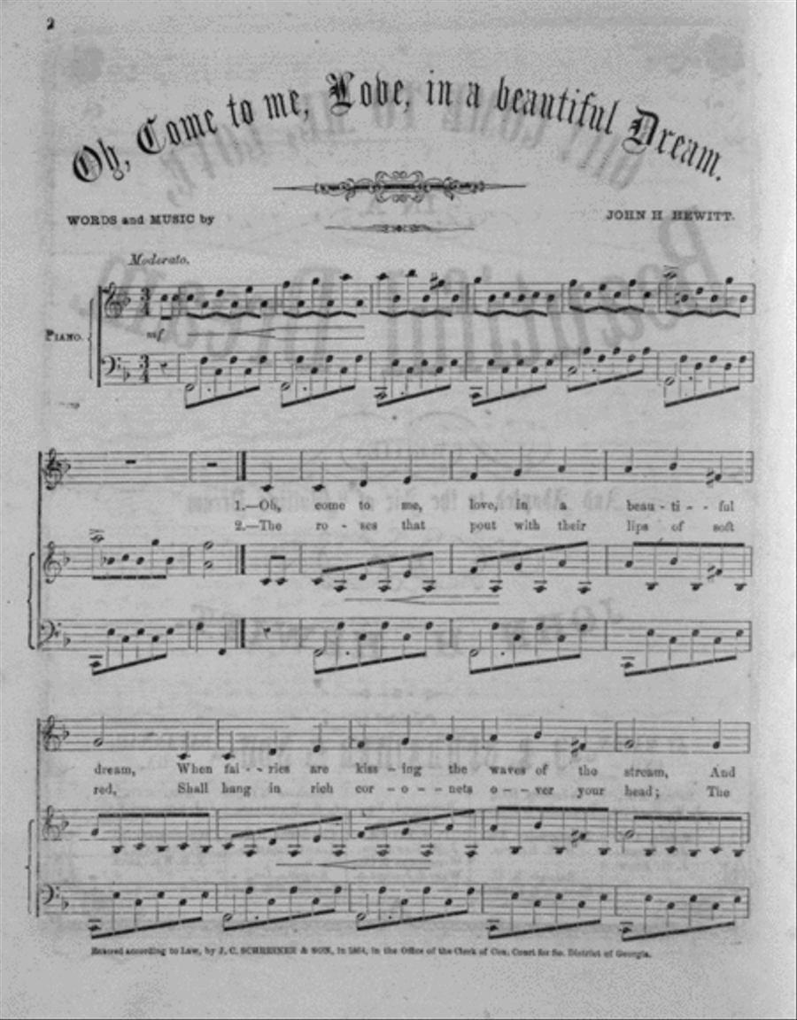 Oh! Come to Me, Love, in a Beautiful Dream Voice scores gallery preview page 2