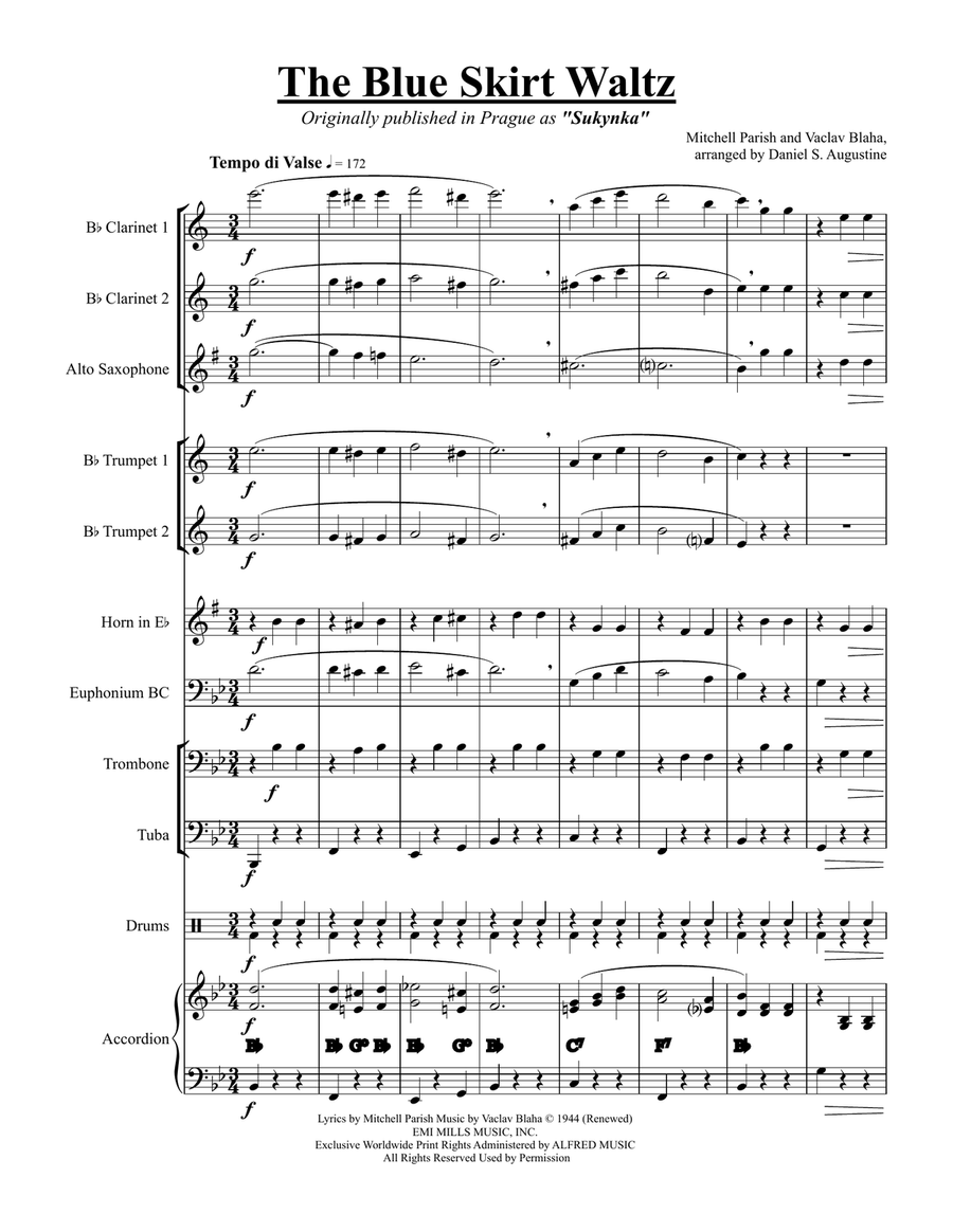The Blue Skirt Waltz Large Ensemble scores gallery preview page 3