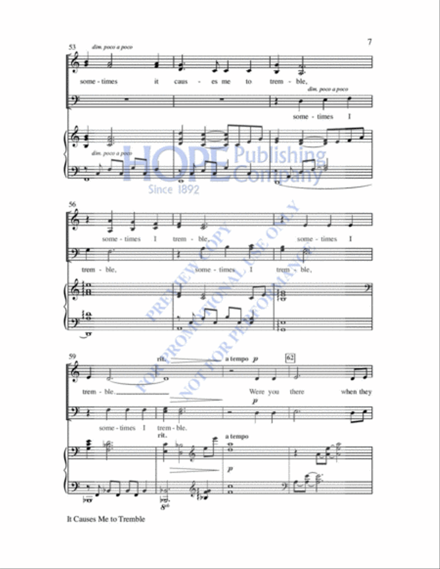 It Causes Me To Tremble (Were You There) 4-Part scores gallery preview page 8