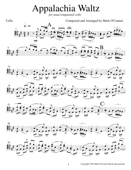 Appalachia Waltz (unaccompanied cello) image number null
