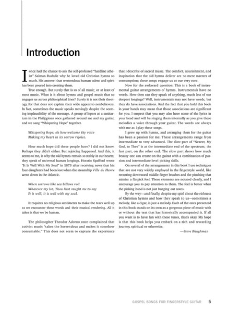 Gospel Songs for Fingerstyle Guitar Acoustic Guitar scores gallery preview page 3