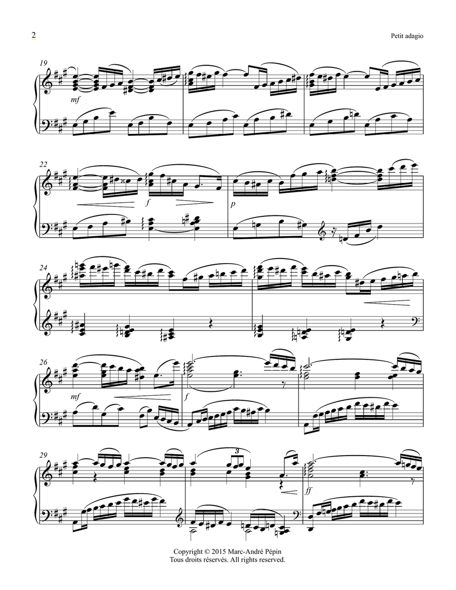 Petit adagio Petit adagio Piano Solo scores gallery preview page 3