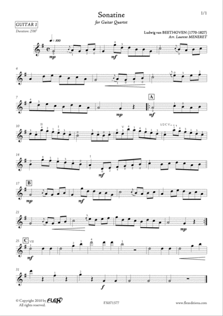 Sonatine Guitar Ensemble scores gallery preview page 4