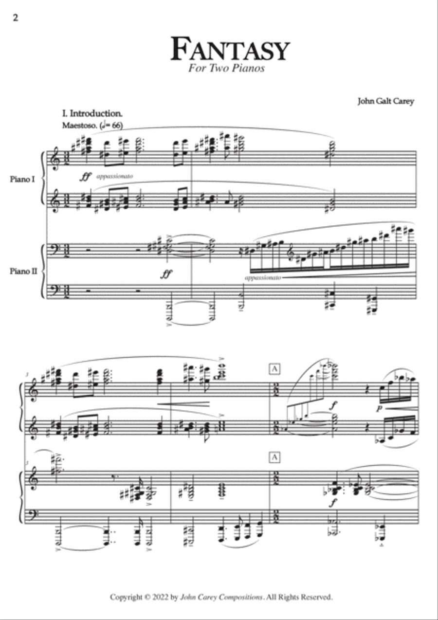 Fantasy for Two Pianos 2 Pianos, 4-Hands scores gallery preview page 2