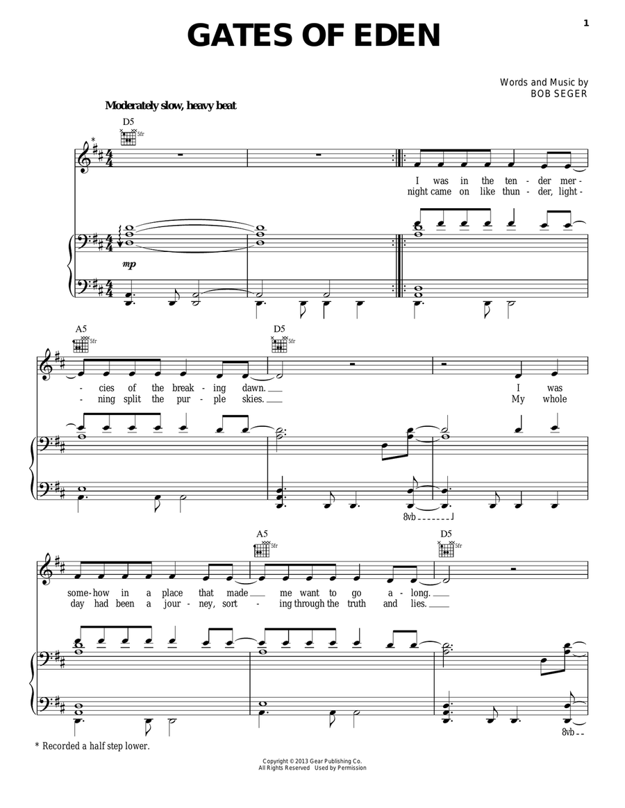 Gates Of Eden Acoustic Guitar scores gallery preview page 1