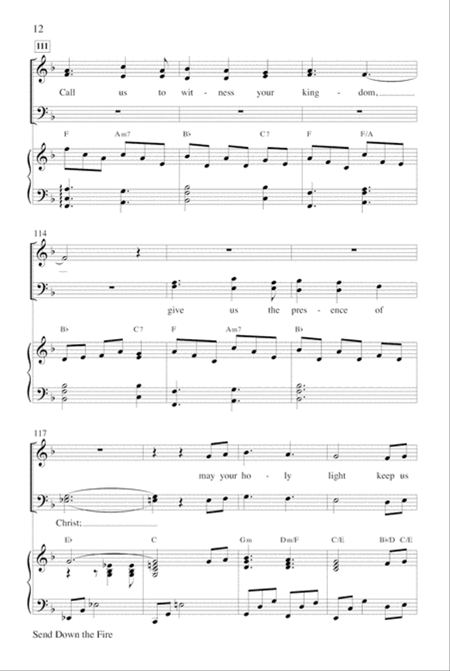 Send Down the Fire Choir scores gallery preview page 12