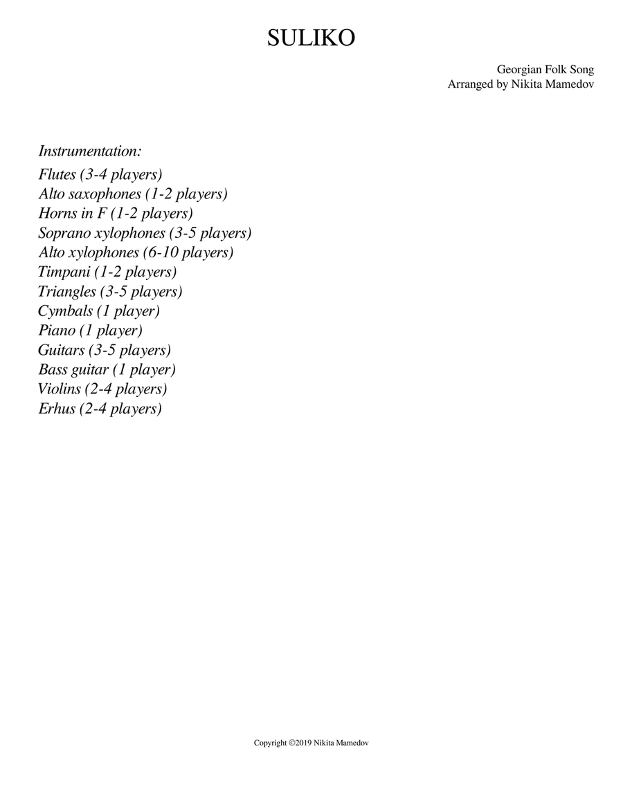 Suliko Large Ensemble scores gallery preview page 1