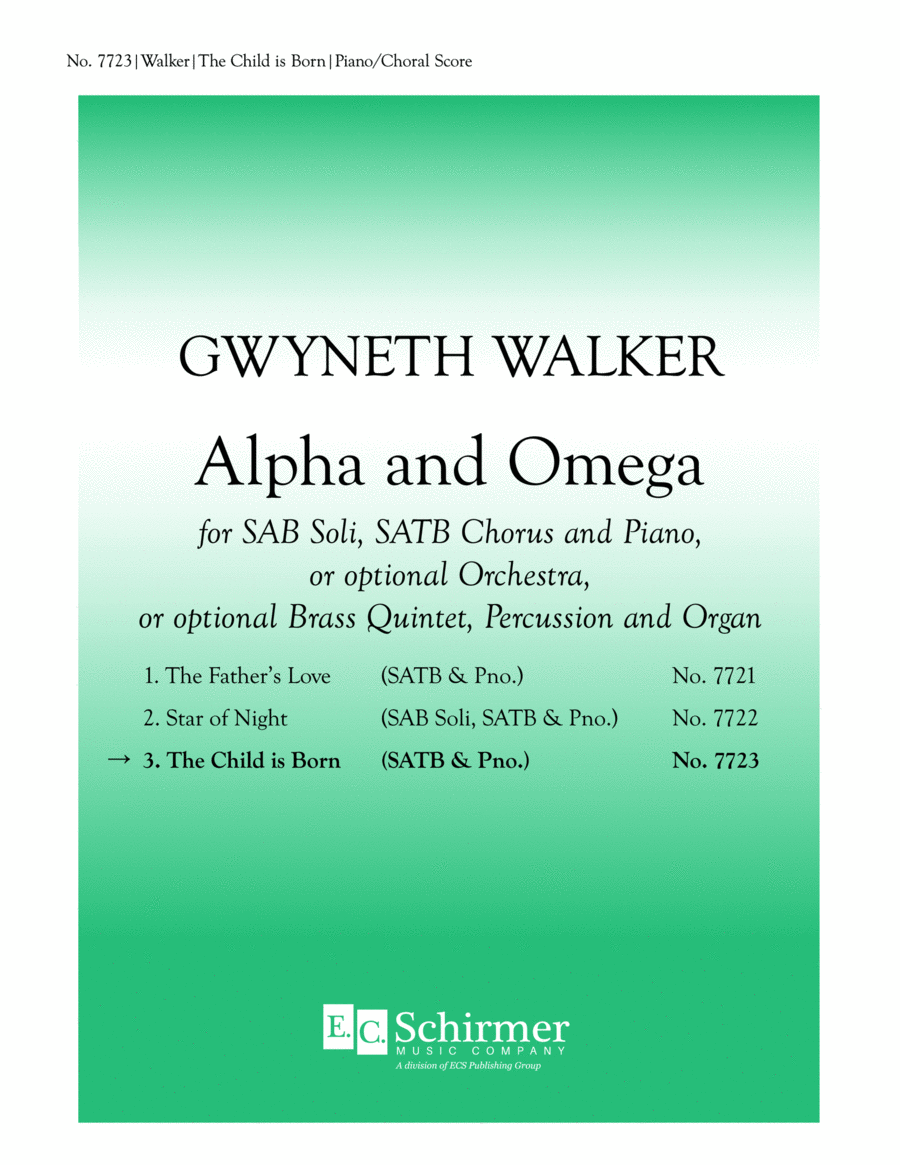 Alpha and Omega: 3. The Child is Born 4-Part scores gallery preview page 1