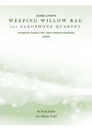 Book cover for Weeping Willow Rag for Saxophone Quartet (SATB)