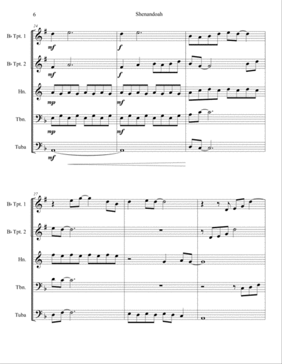 Shenandoah Brass Ensemble scores gallery preview page 6