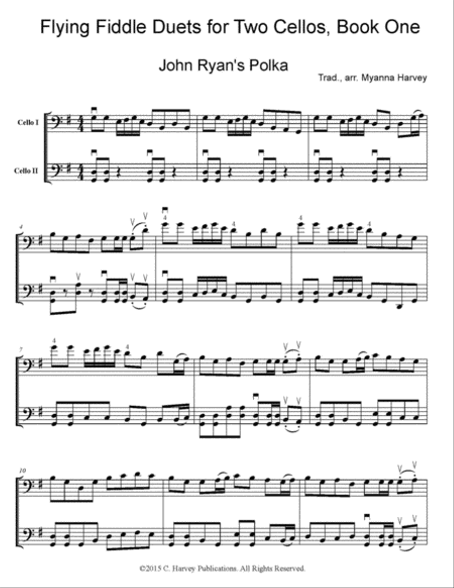 Flying Fiddle Duets for Two Cellos, Book One String Duet scores gallery preview page 3