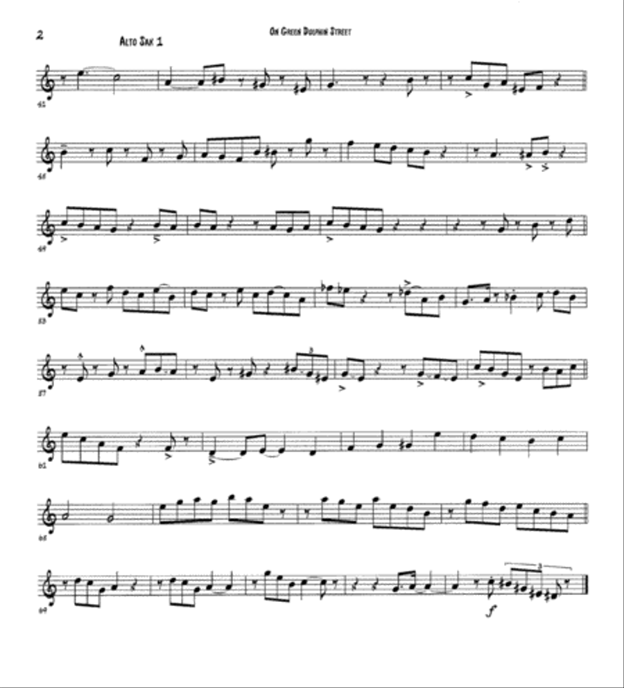On Green Dolphin Street Woodwind Quartet scores gallery preview page 2