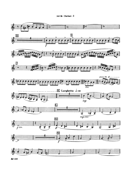 Overture Jubiloso: 3rd B-flat Clarinet