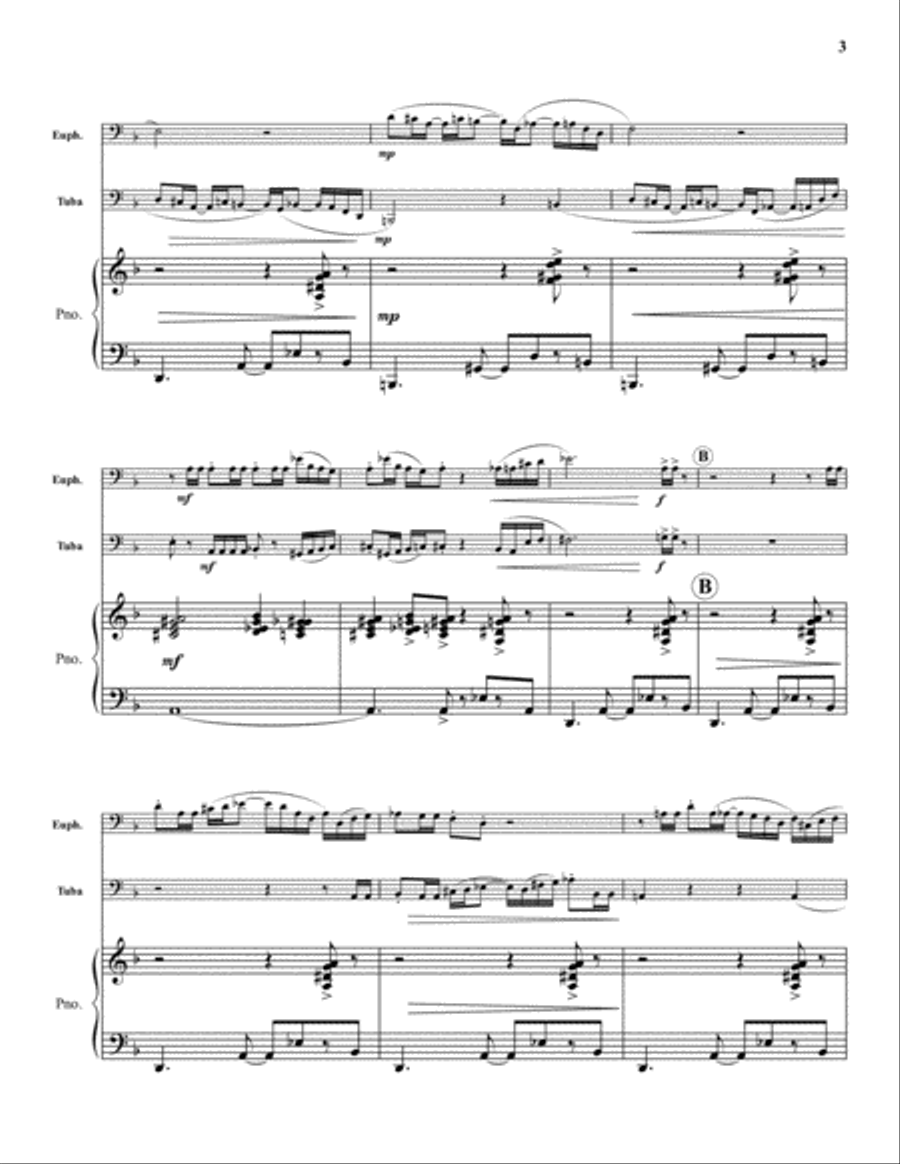 Suite for Horn or Euphonium and Tuba Brass Duet scores gallery preview page 4