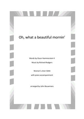 Book cover for Oh, What A Beautiful Mornin'