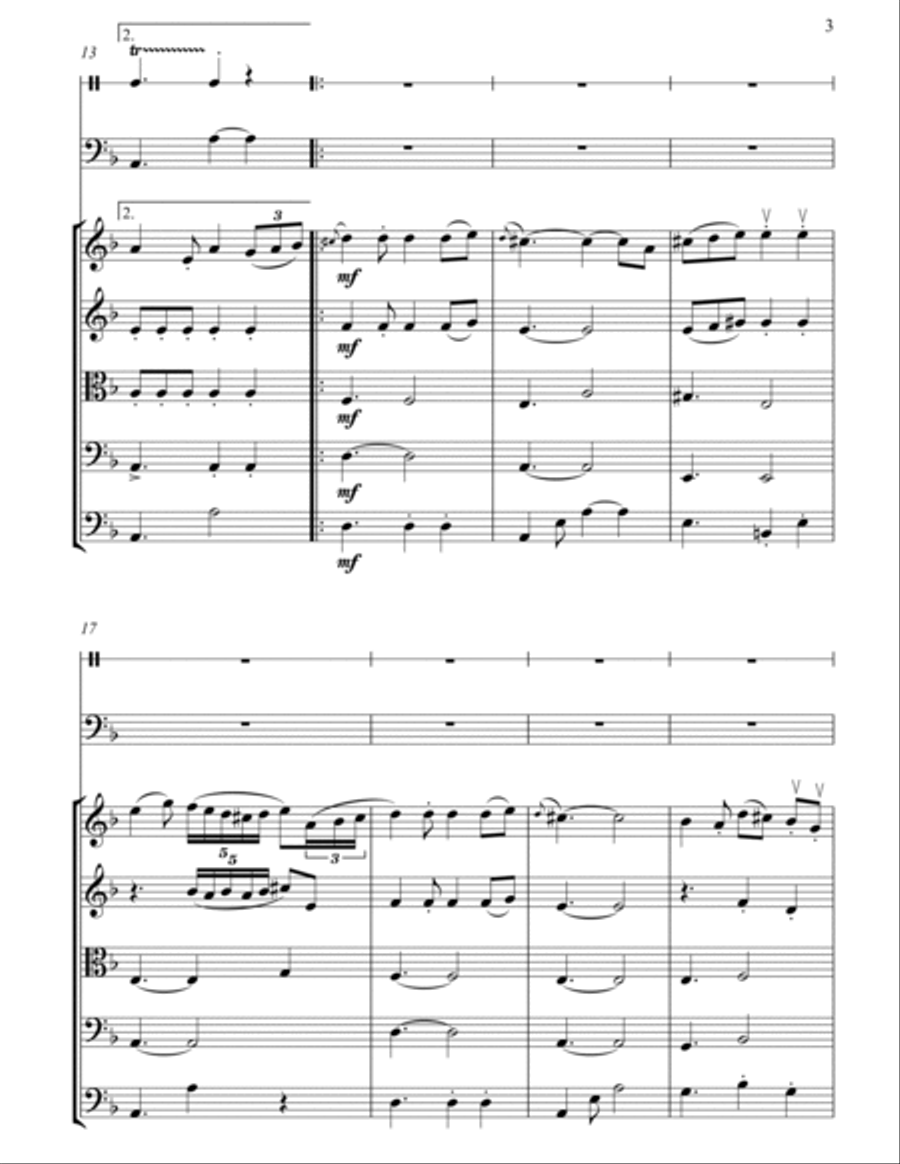 Shirto Horo-Traditional Bulgarian Dance for String Orchestra with optional parts for tambourine and String Orchestra scores gallery preview page 4