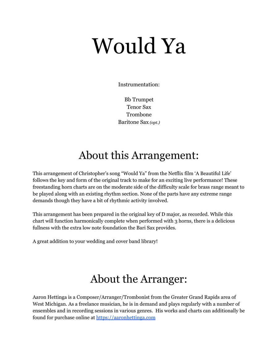 Would Ya Small Ensemble scores gallery preview page 2