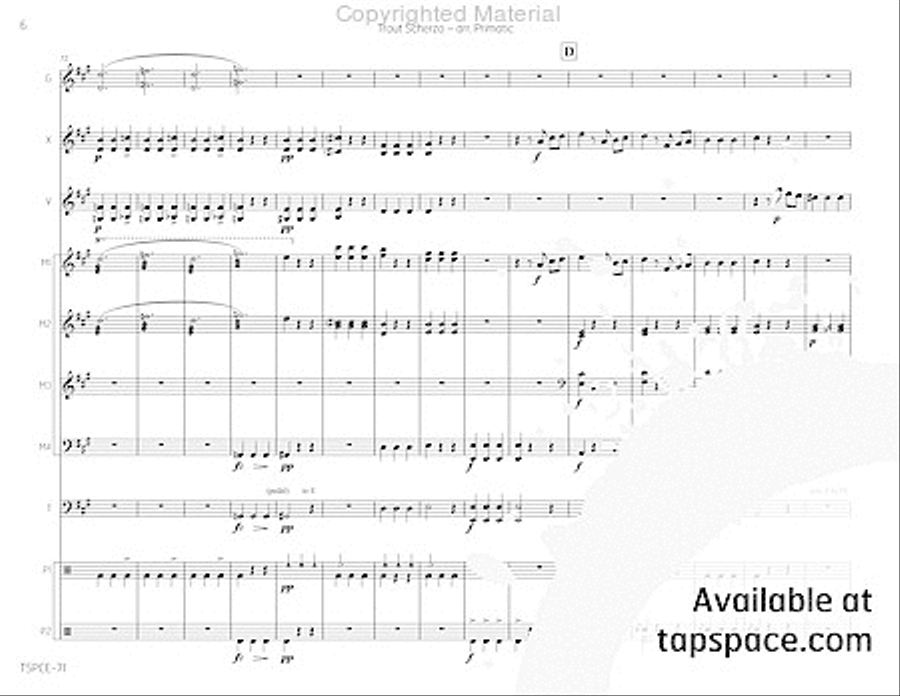 Trout Scherzo Percussion Ensemble scores gallery preview page 9