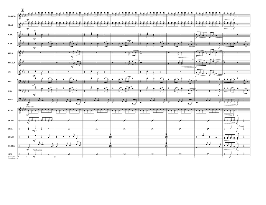 Good Time - Conductor Score (Full Score) Marching Band scores gallery preview page 3