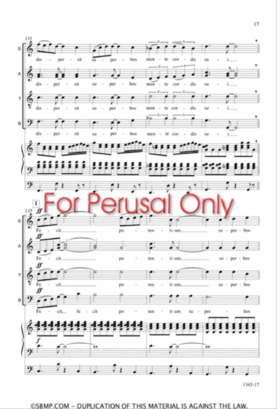 Fecit potentiam - SATB Octavo 4-Part scores gallery preview page 16