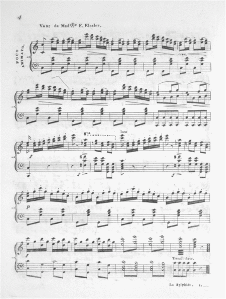 La Sylphide. A New Grand Pas de Deux Piano Solo scores gallery preview page 4