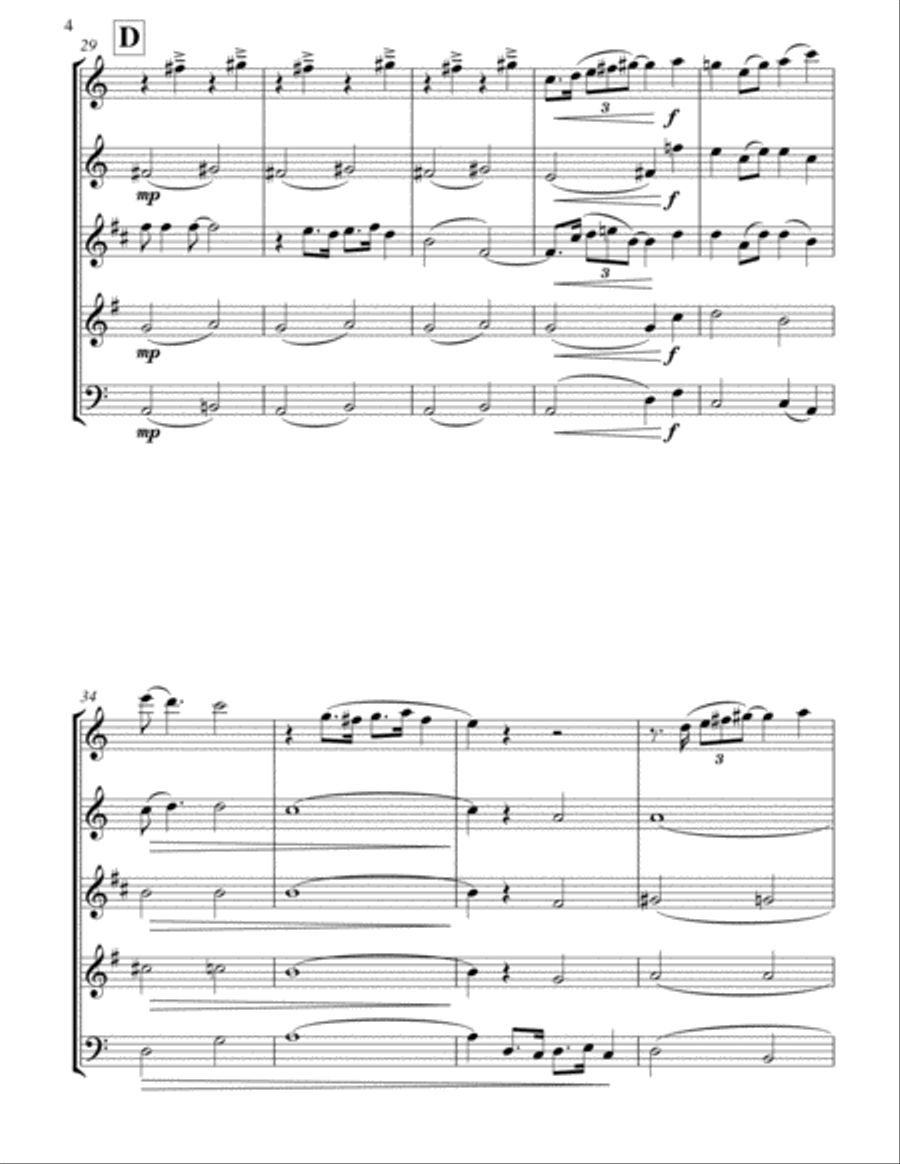 Summertime Woodwind Quintet scores gallery preview page 5