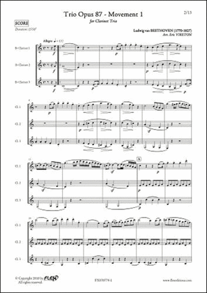 Trio Opus 87 - Mvt 1