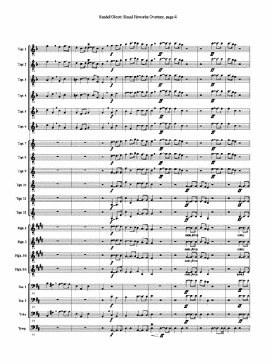 Overture from Royal Fireworks Small Ensemble scores gallery preview page 3