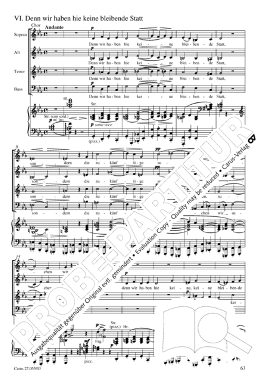 Ein Deutsches Requiem (German Requiem) 4-Part scores gallery preview page 66