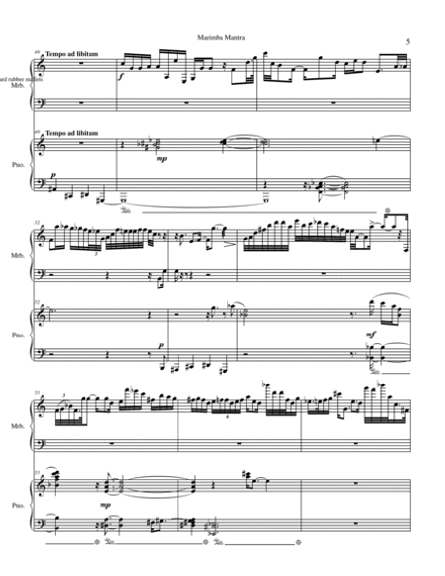 Marimba Mantra Percussion Ensemble scores gallery preview page 5