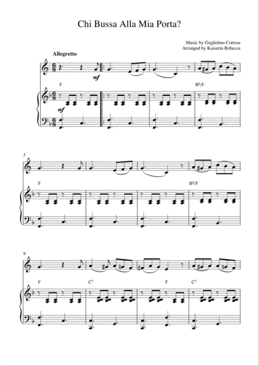 Chi Bussa Alla Mia Porta? English Horn scores gallery preview page 1